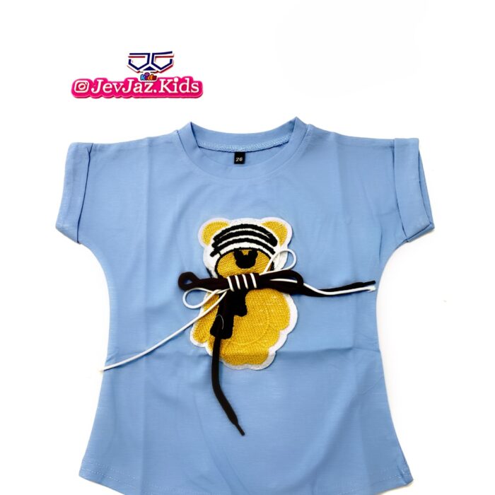 BLUE BEAR TOP TURN UP-SLEEVES