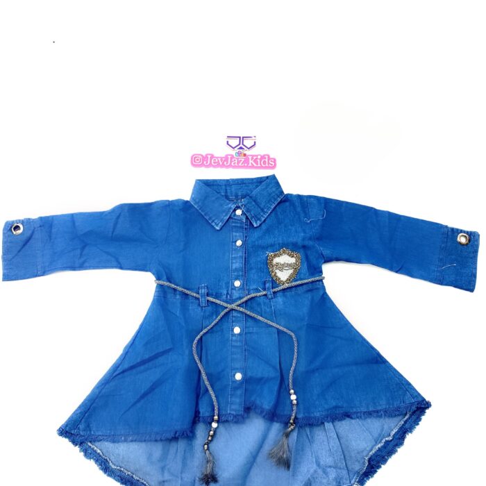 DENIM HIGH-LOW SHIRT DRESS "STYLE"