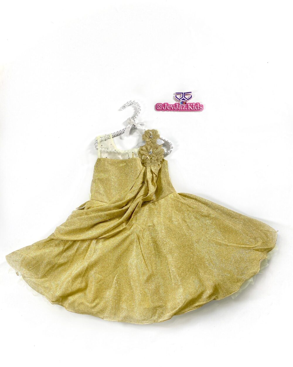 SHINNY-DRESS-WITH-SLANT (Yellow)