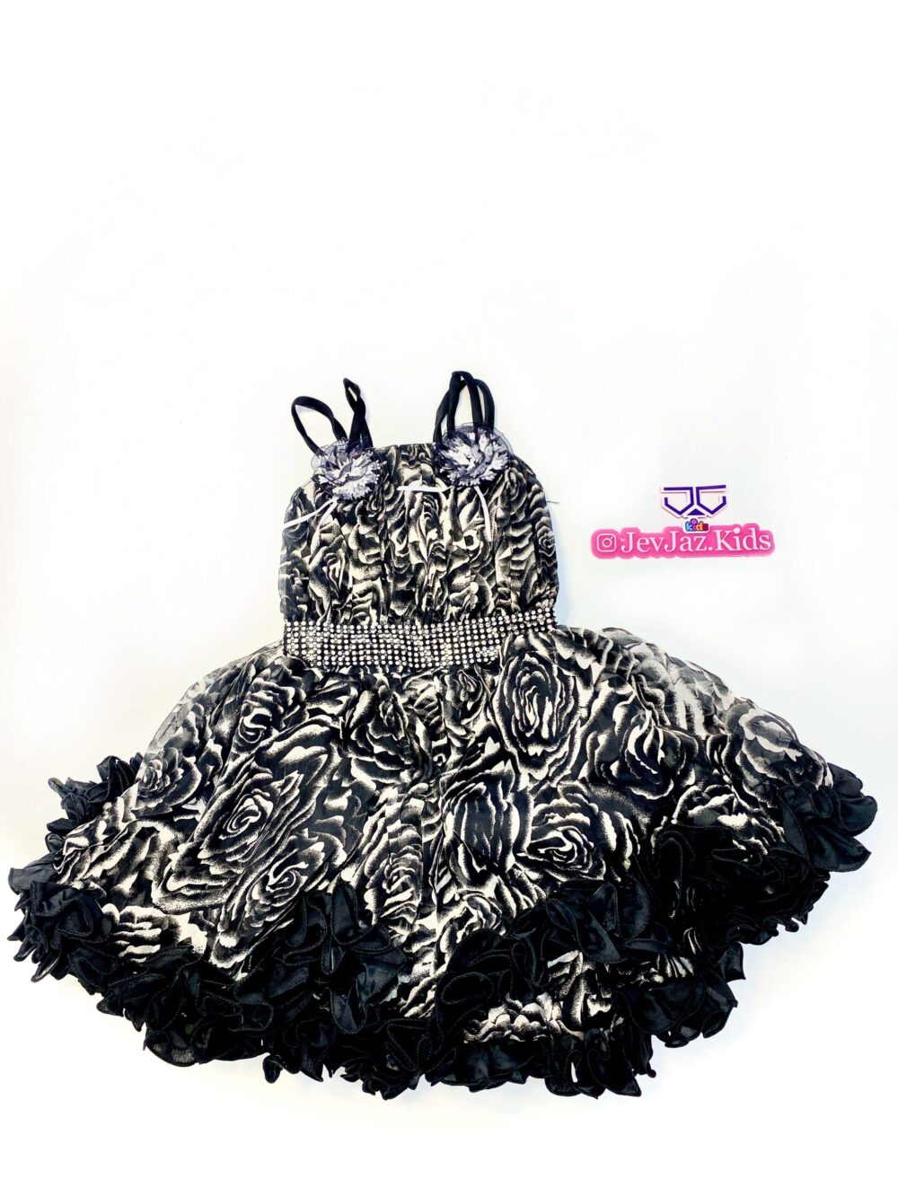 DOUBLE STRAP DRESS WITH RUFFLE FLARE(White)