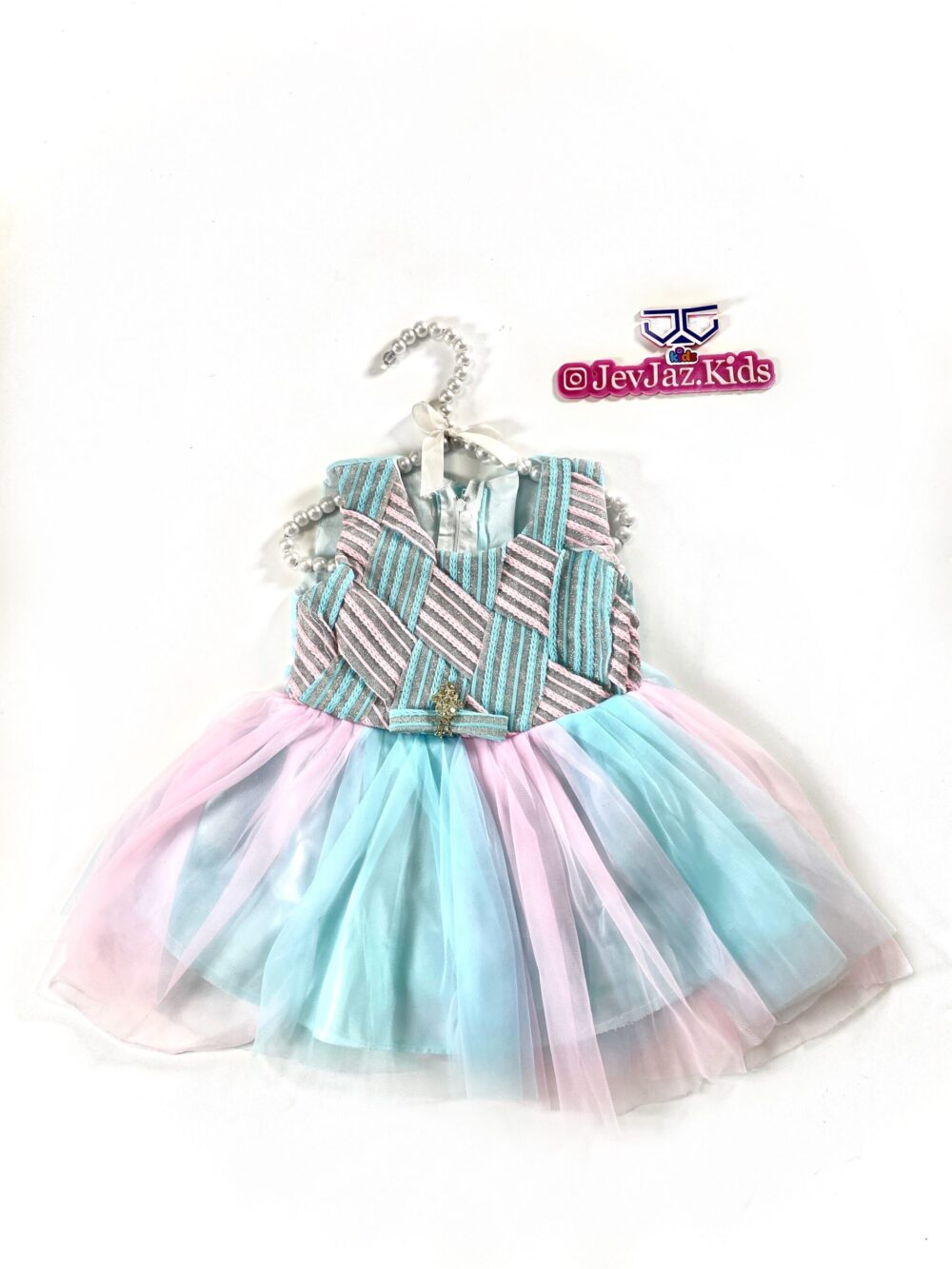 MULTI-COLOR 2 TONE DRESS (Sky-Blue)