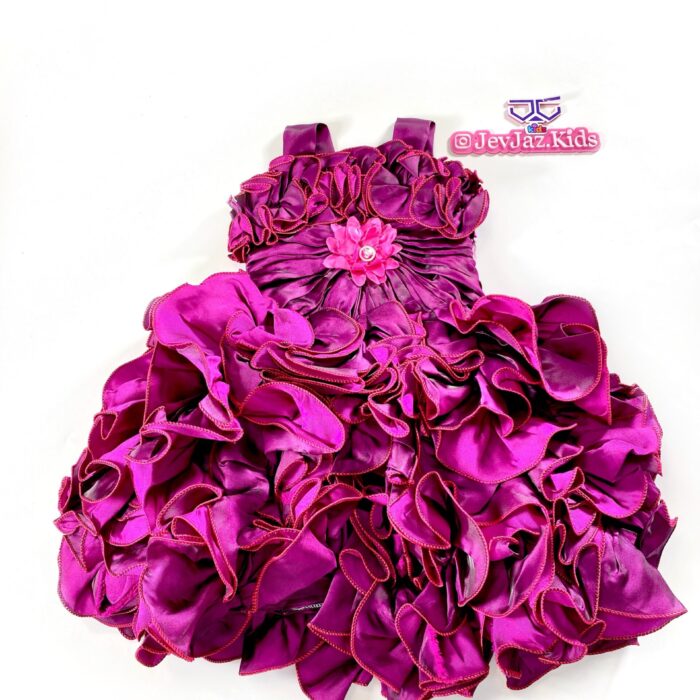 MAGENTA RUFFLE DRESS