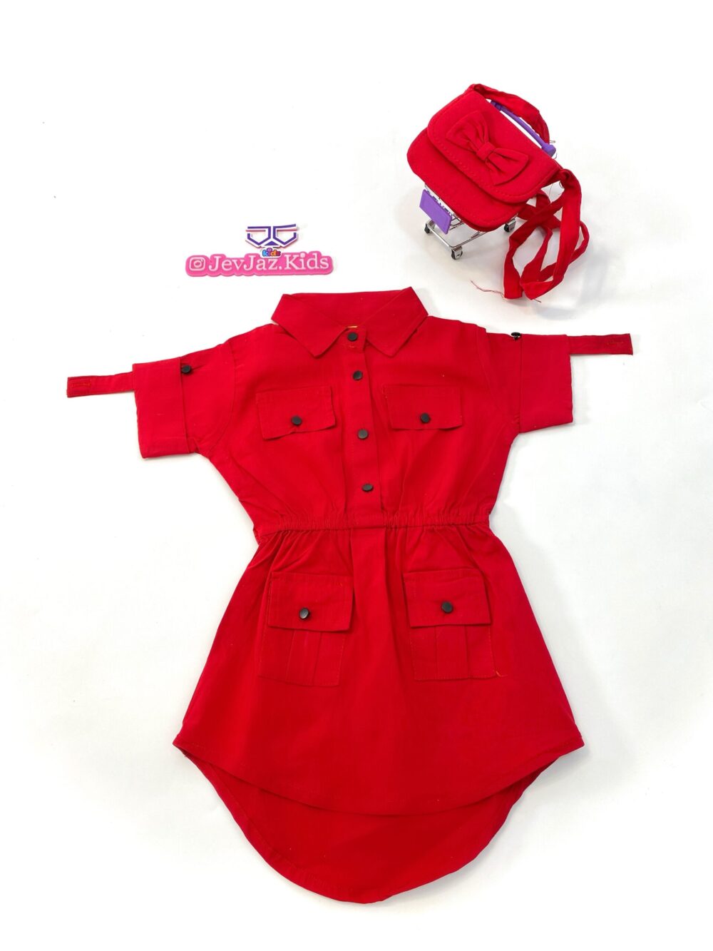 2PCS RED DRESS WITH BAG