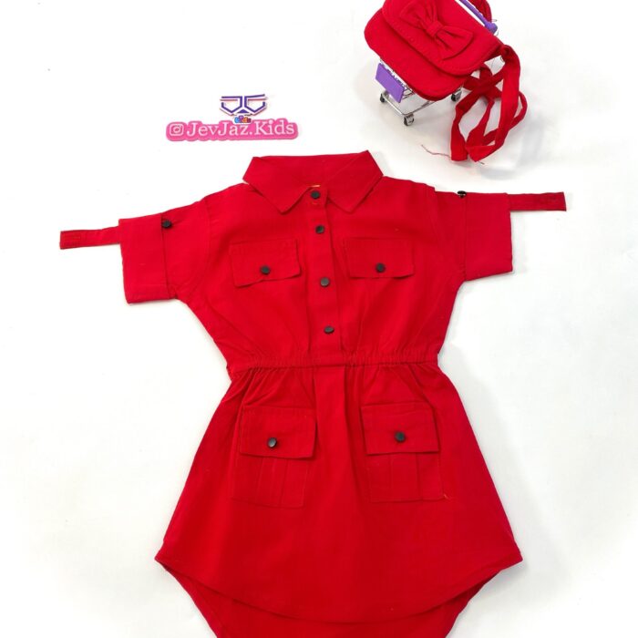 2PCS RED DRESS WITH BAG