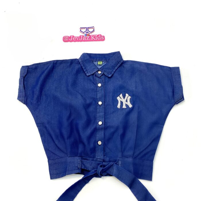 DENIM CROP TOP "NY"