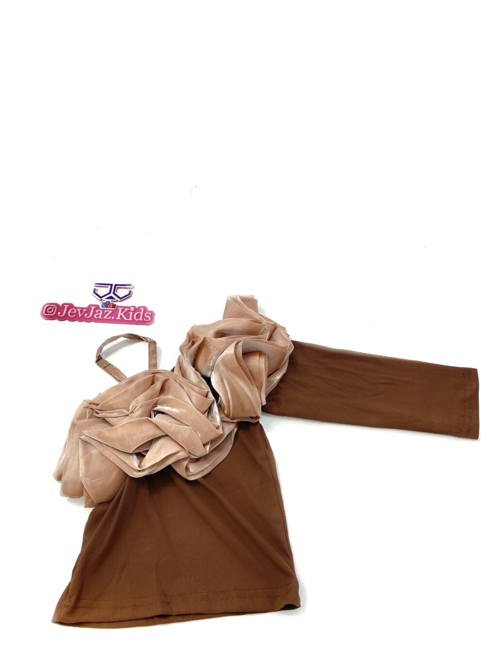 RUFFLE MONO SLEEVE(Brown)