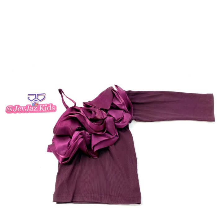 RUFFLE MONO SLEEVE(Wine)