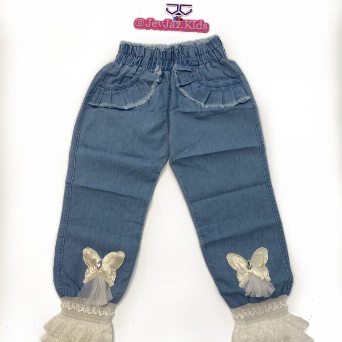 ANKLE LACE BLUE DENIM