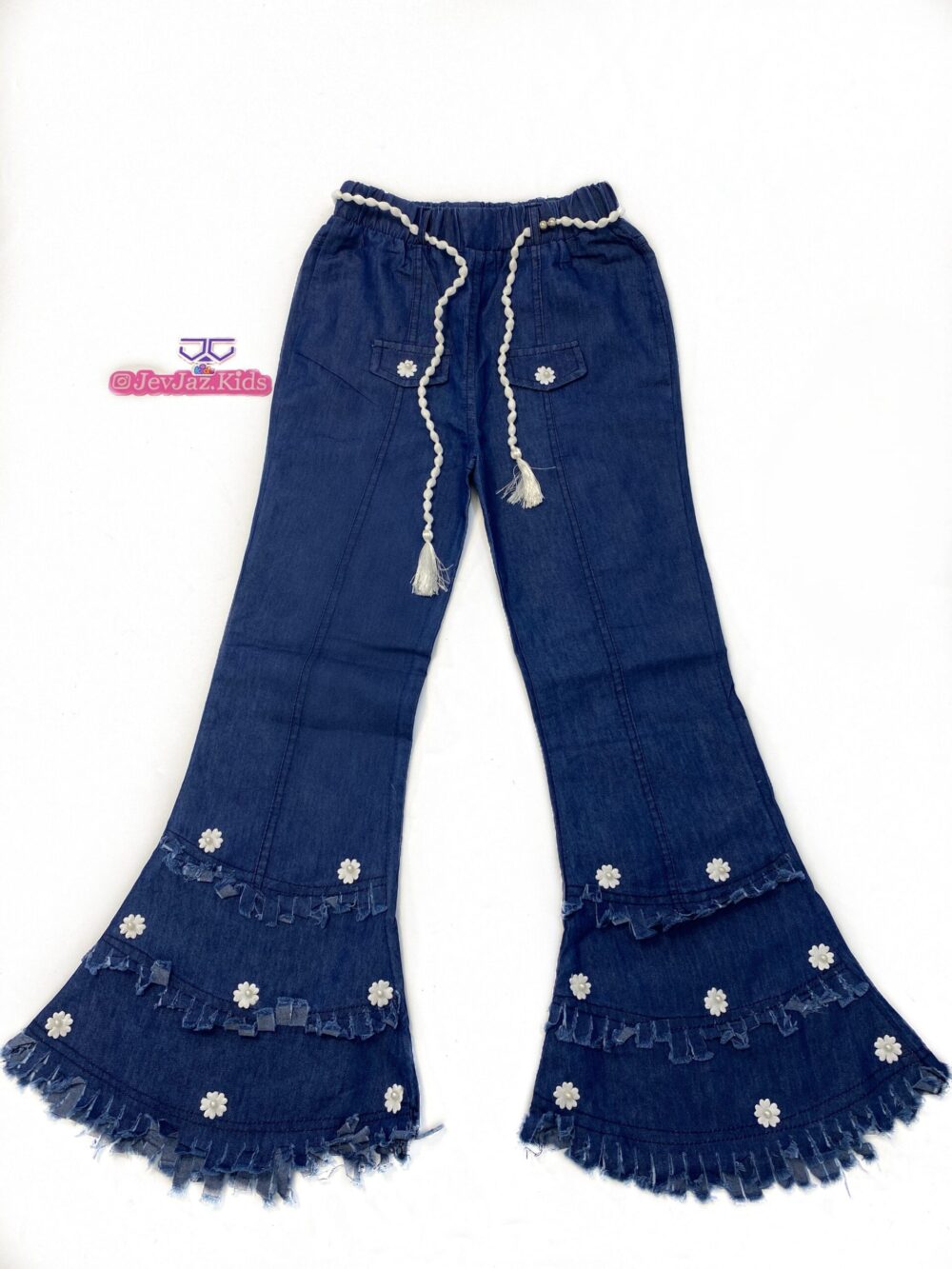 BELL BUTTOM DENIM WITH BELT ROPE (Dark)