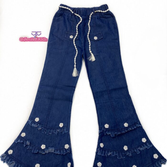 BELL BUTTOM DENIM WITH BELT ROPE (Dark)