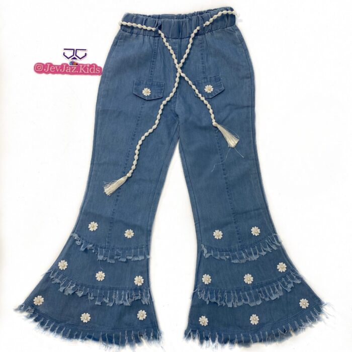 BELL BUTTOM DENIM WITH BELT ROPE (Light)