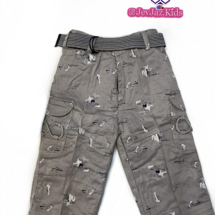 3 QUARTER SHORT WITH BELT (Grey)