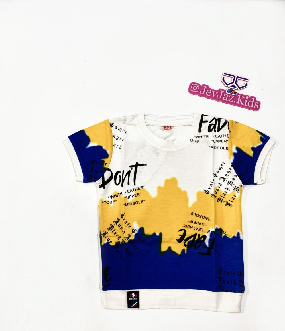 DESIGNER WHITE T-SHIRT (Multi-colour)