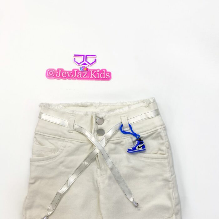 DENIM WHITE SHORT (Toy Key holder)