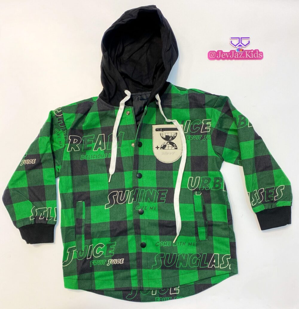 CHECK HOOD JACKET (Green)