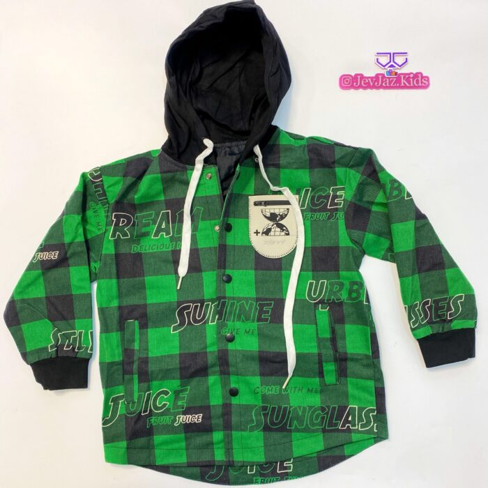 CHECK HOOD JACKET (Green)