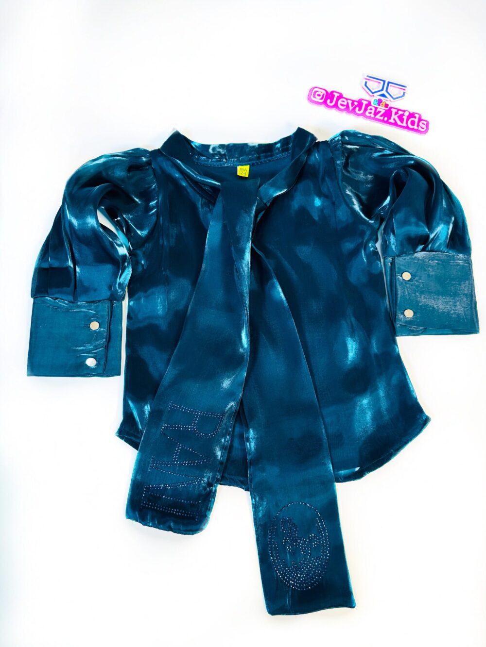 ORGANZA BOW TOP (Blue)