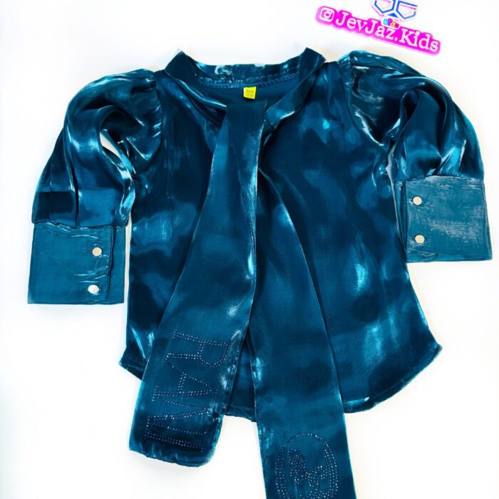ORGANZA BOW TOP (Blue)