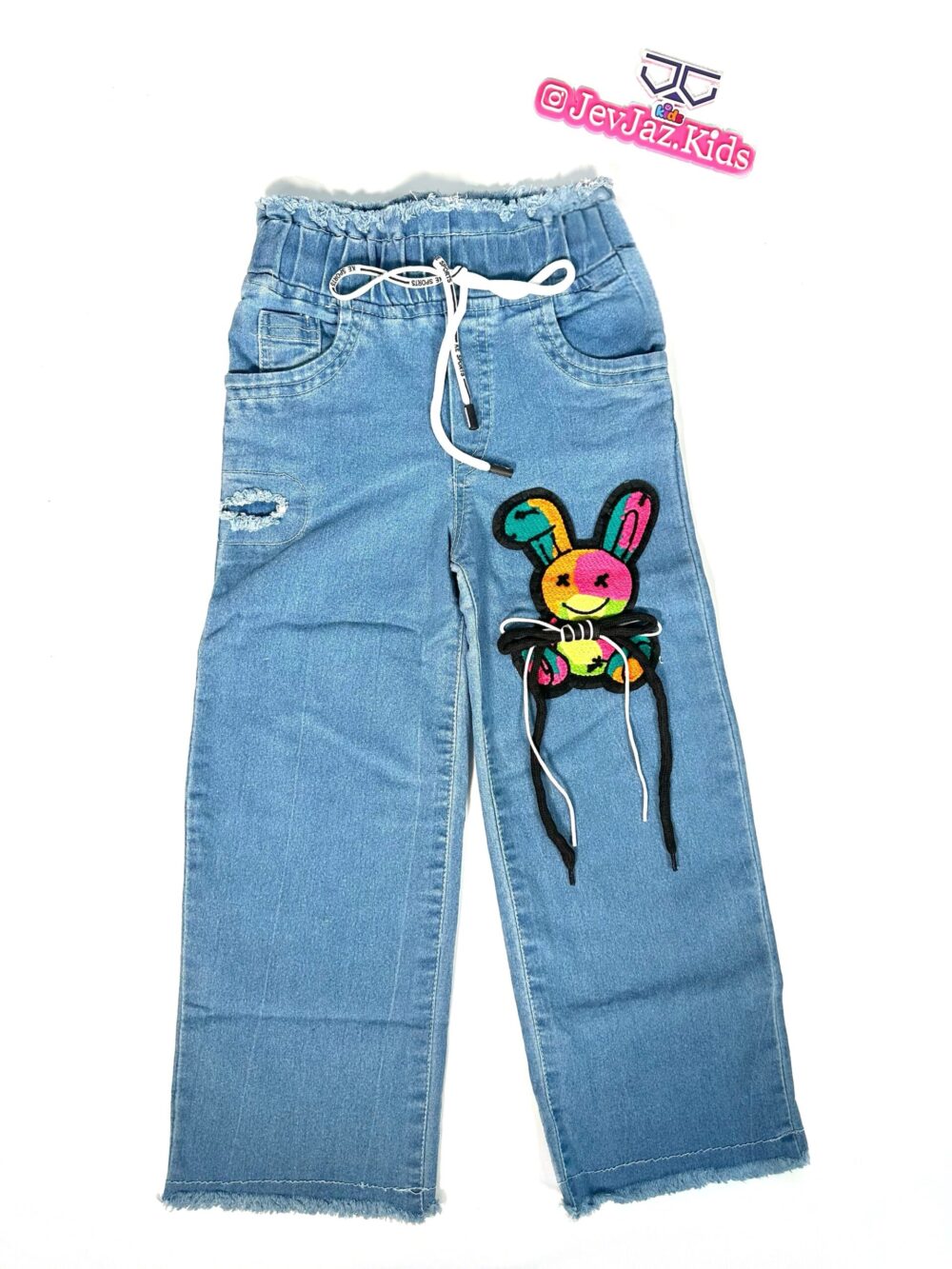 DENIM COLOURFUL BEAR PANT (Light)