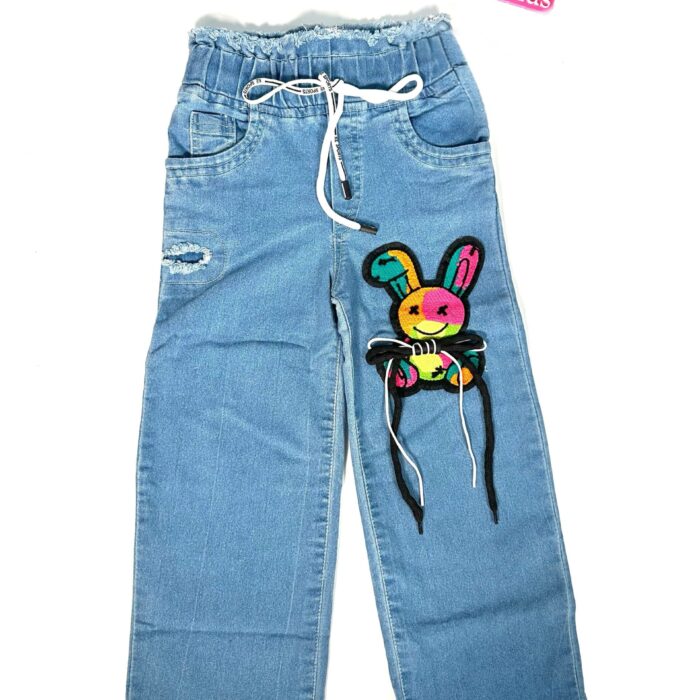 DENIM COLOURFUL BEAR PANT (Light)