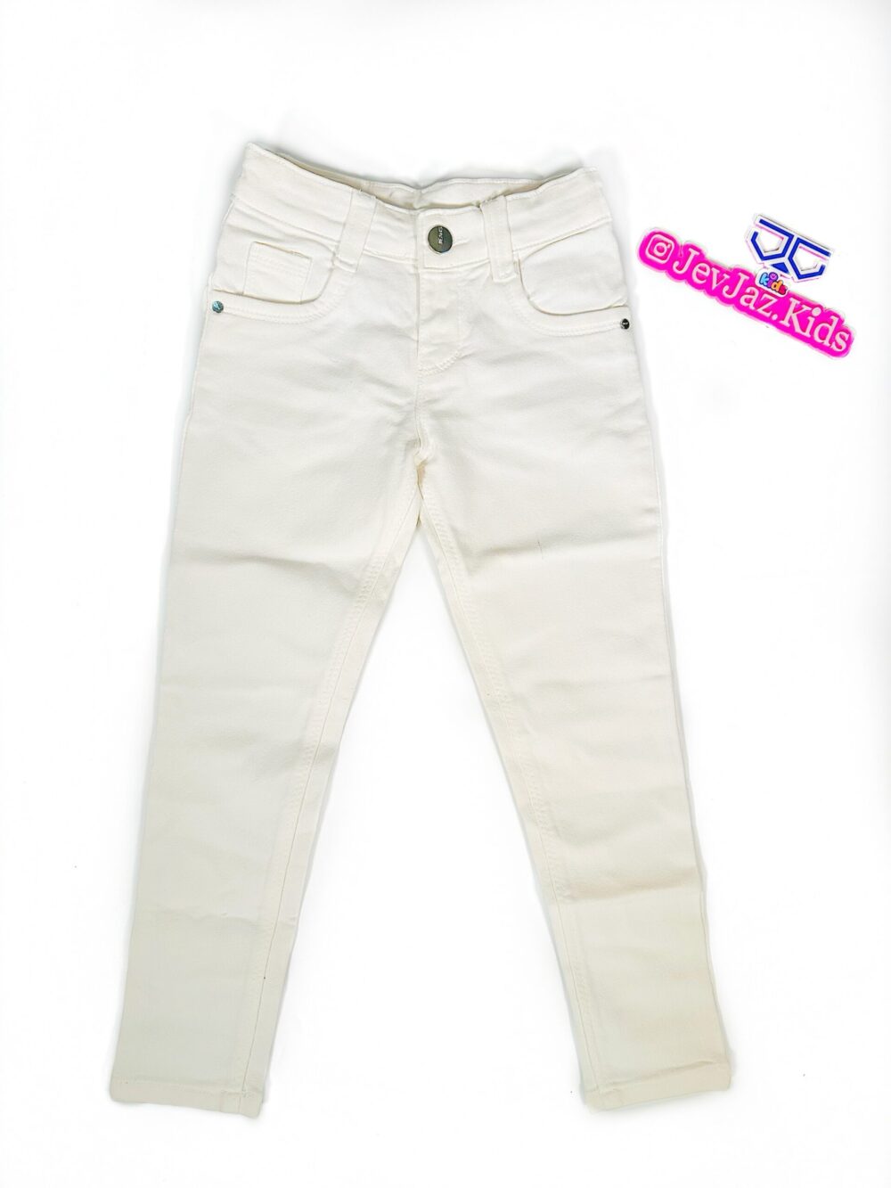 WHITE PENCIL DENIM TROUSER