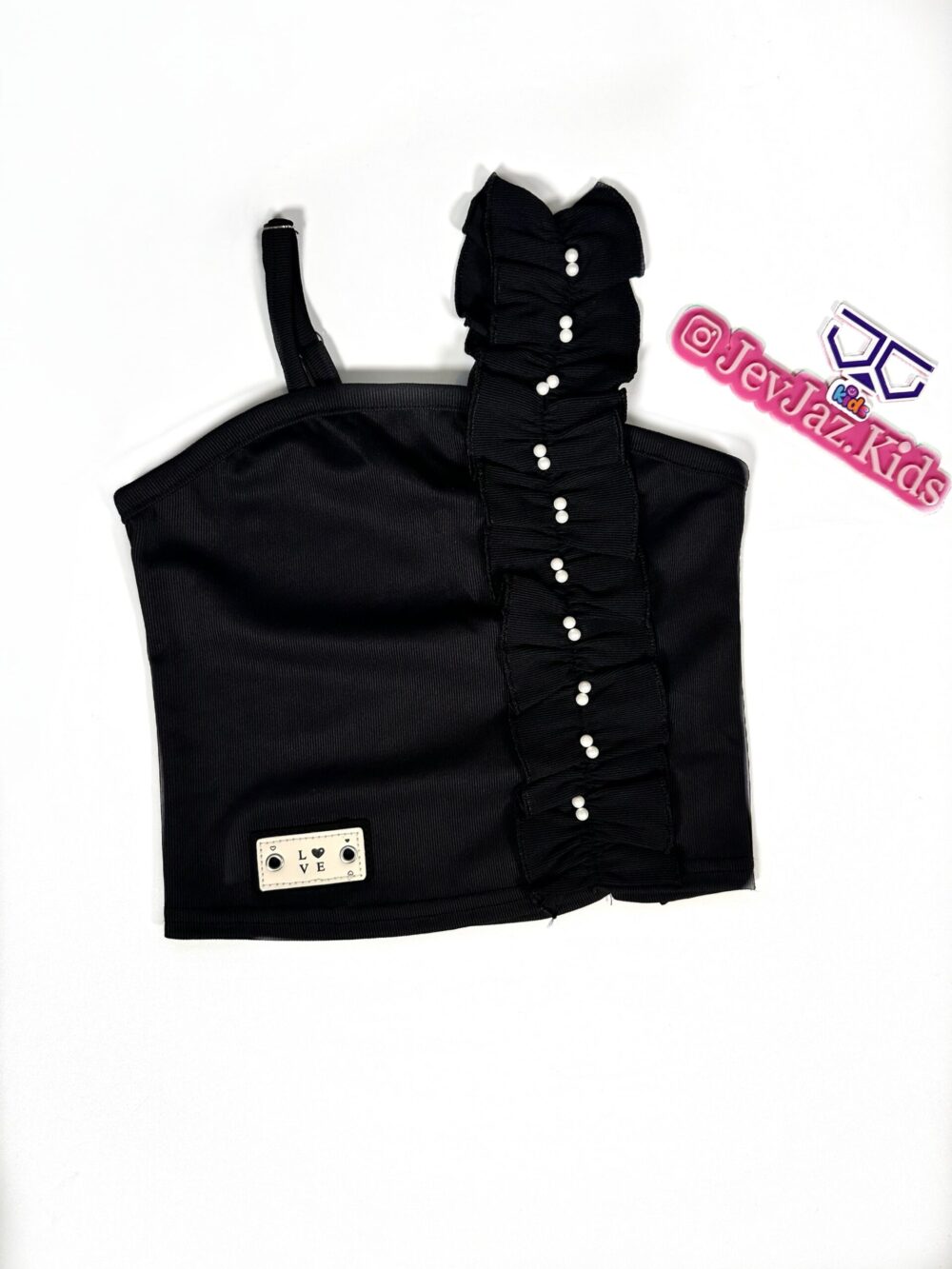 MONO SLEEVE WITH PEARLS(Black)