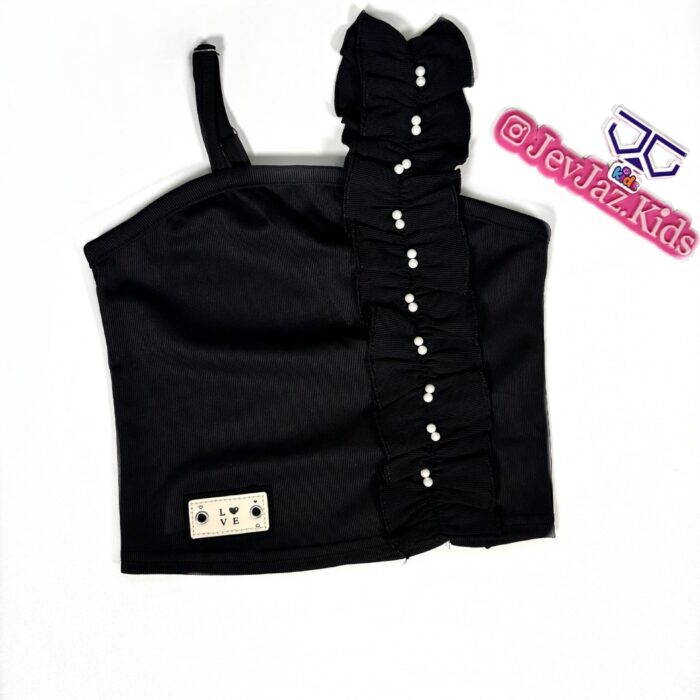 MONO SLEEVE WITH PEARLS(Black)