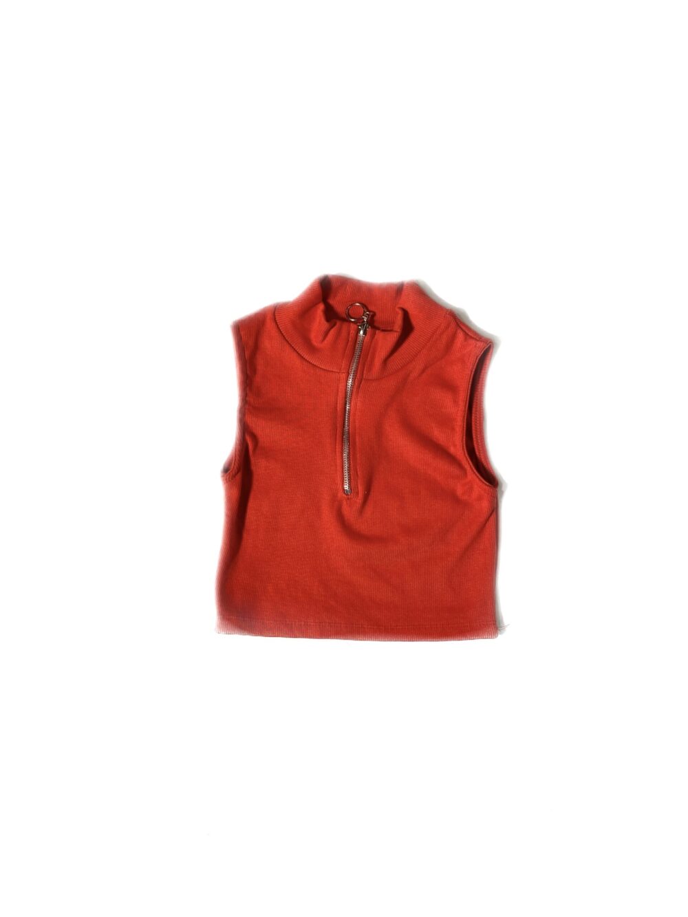 SLEEVELESS CROP TOP WITH ZIP - Image 2