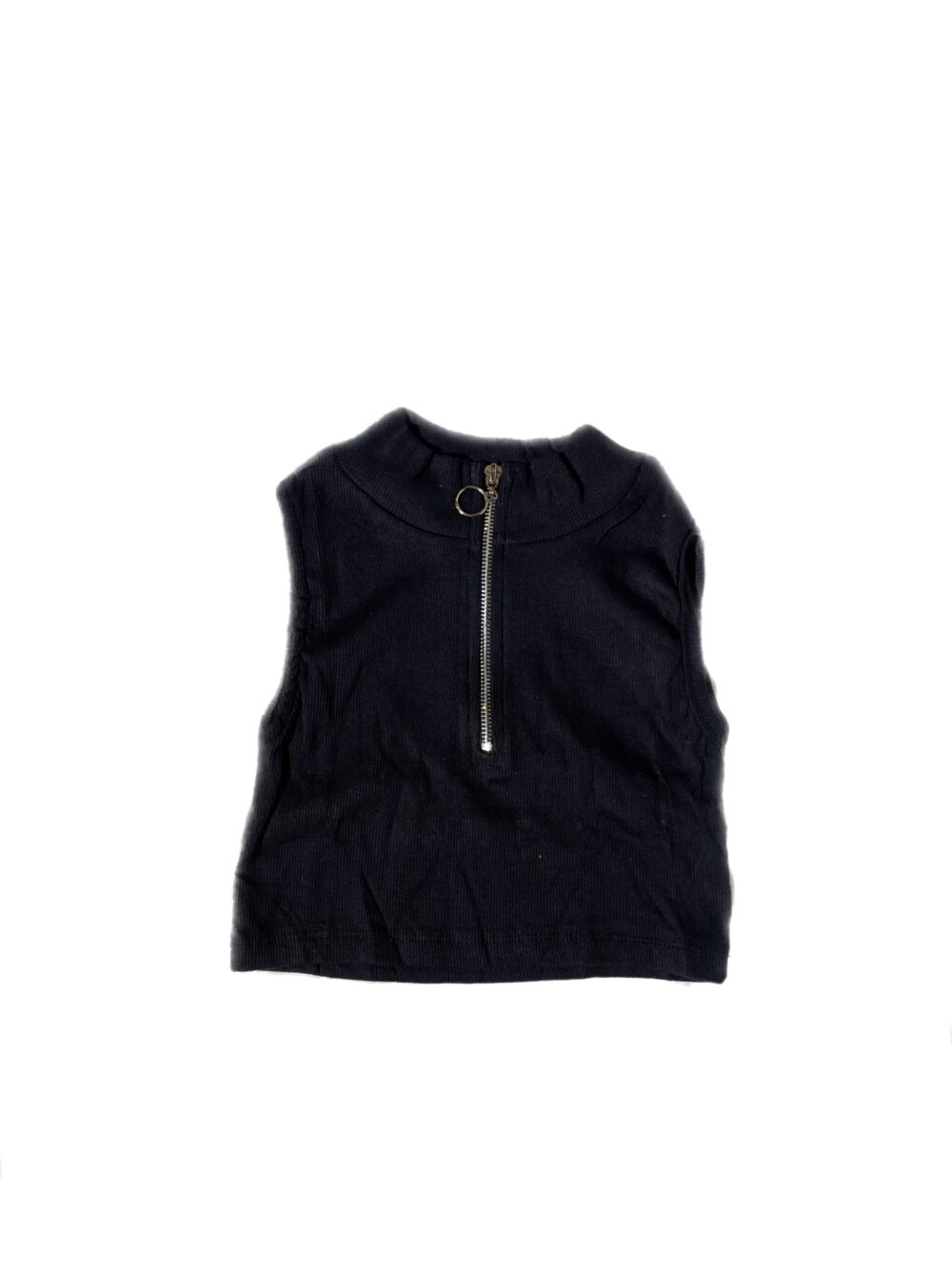 SLEEVELESS CROP TOP WITH ZIP - Image 3