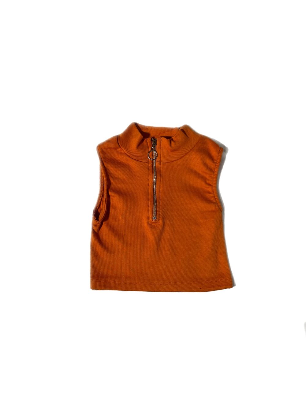 SLEEVELESS CROP TOP WITH ZIP - Image 4