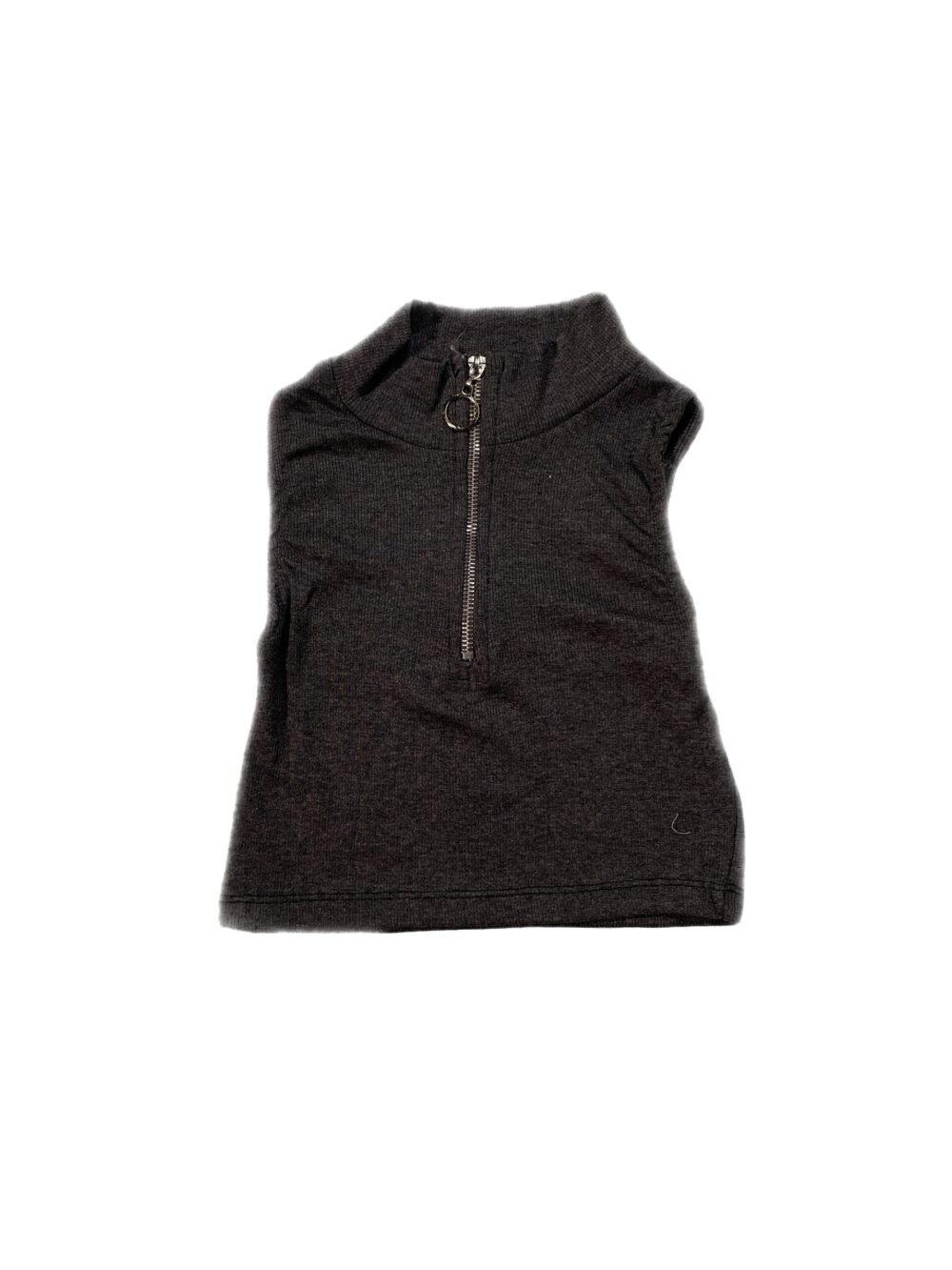 SLEEVELESS CROP TOP WITH ZIP - Image 7