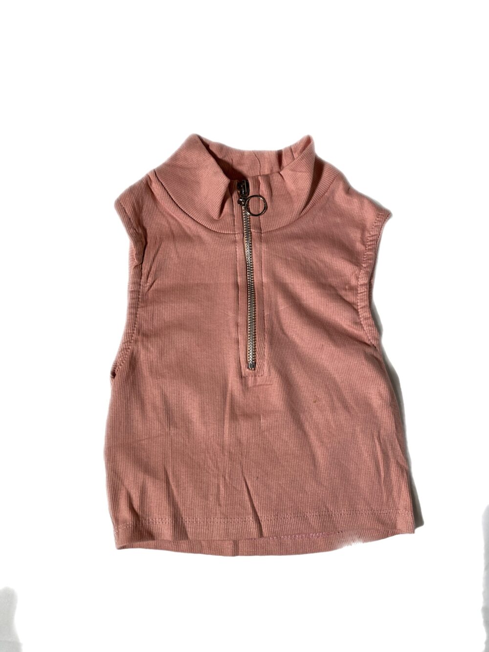 SLEEVELESS CROP TOP WITH ZIP - Image 8