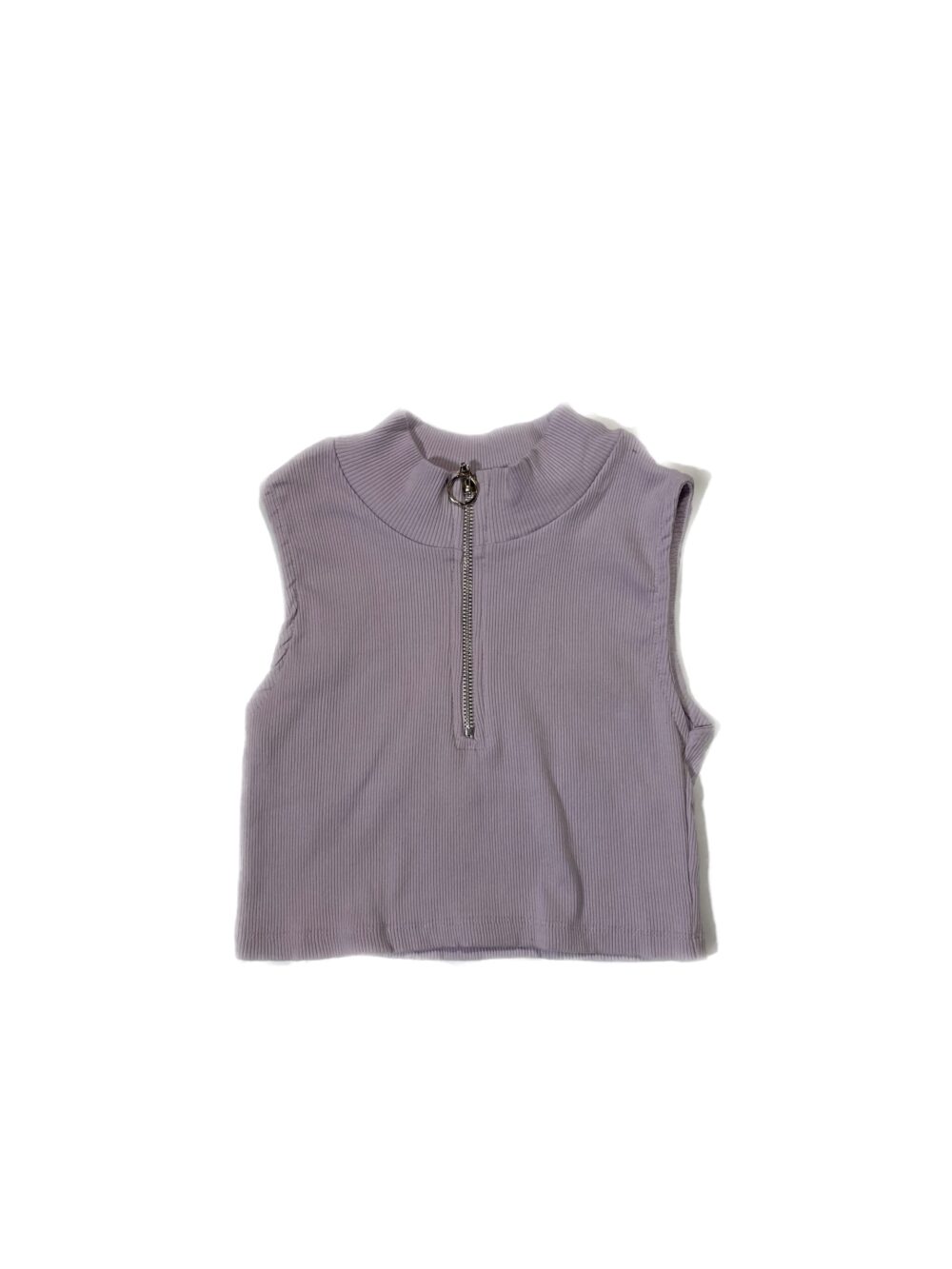 SLEEVELESS CROP TOP WITH ZIP - Image 10