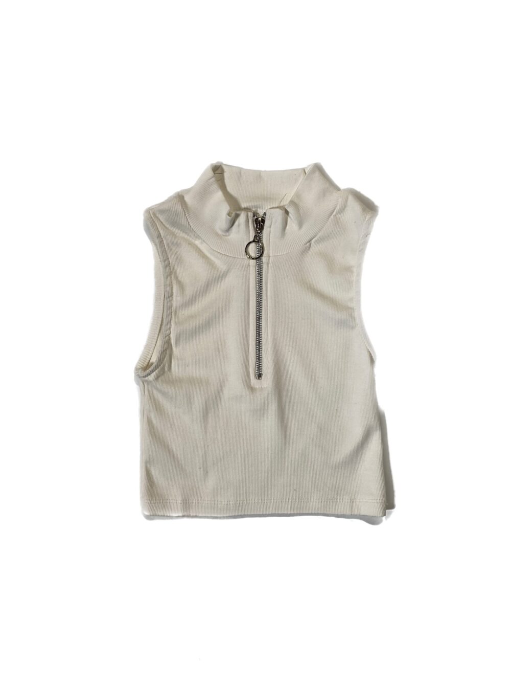 SLEEVELESS CROP TOP WITH ZIP - Image 11