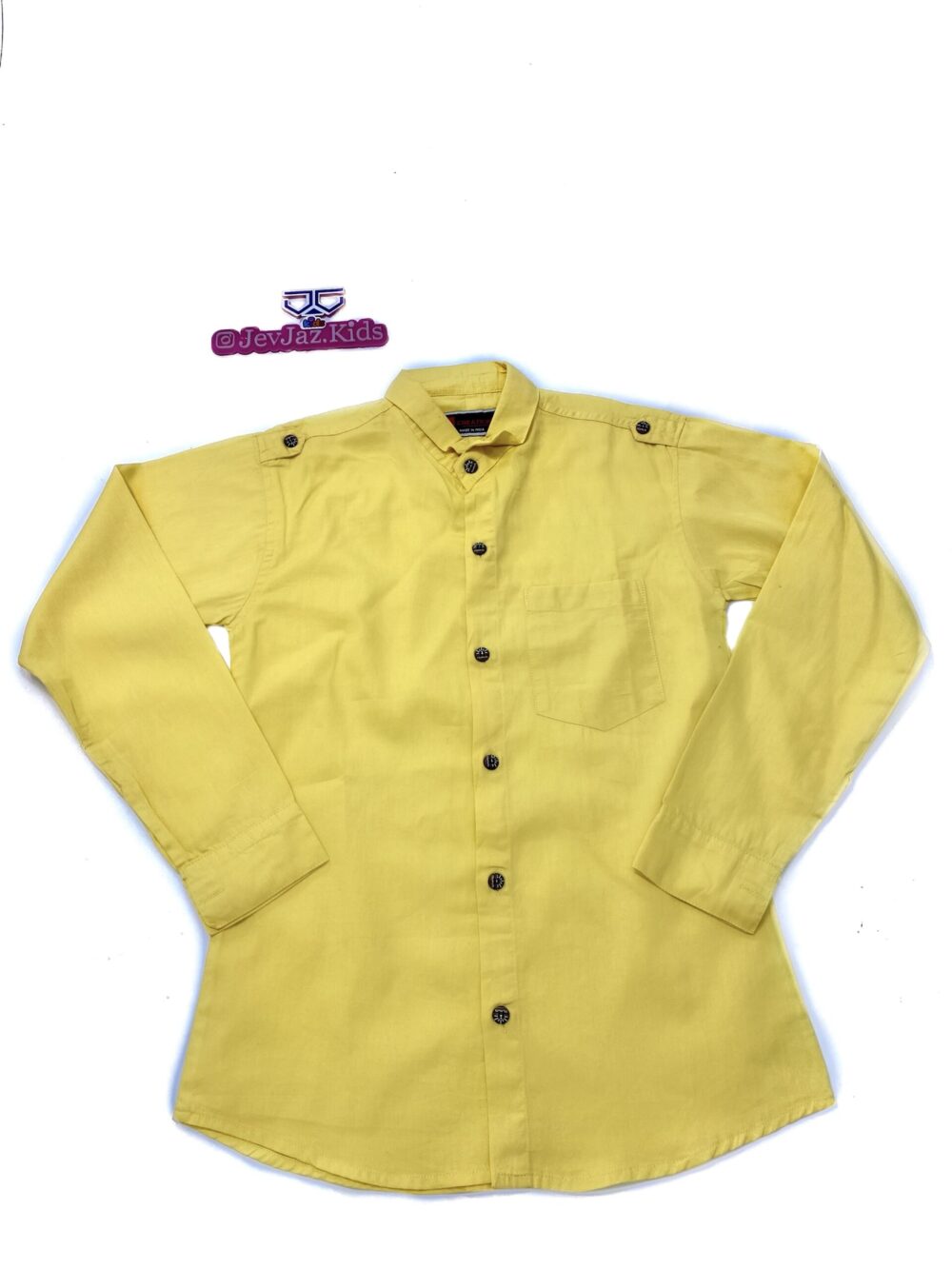 SR PLAIN DRESS SHIRT LONG SLEEVE BUTTON DOWN (Yellow)