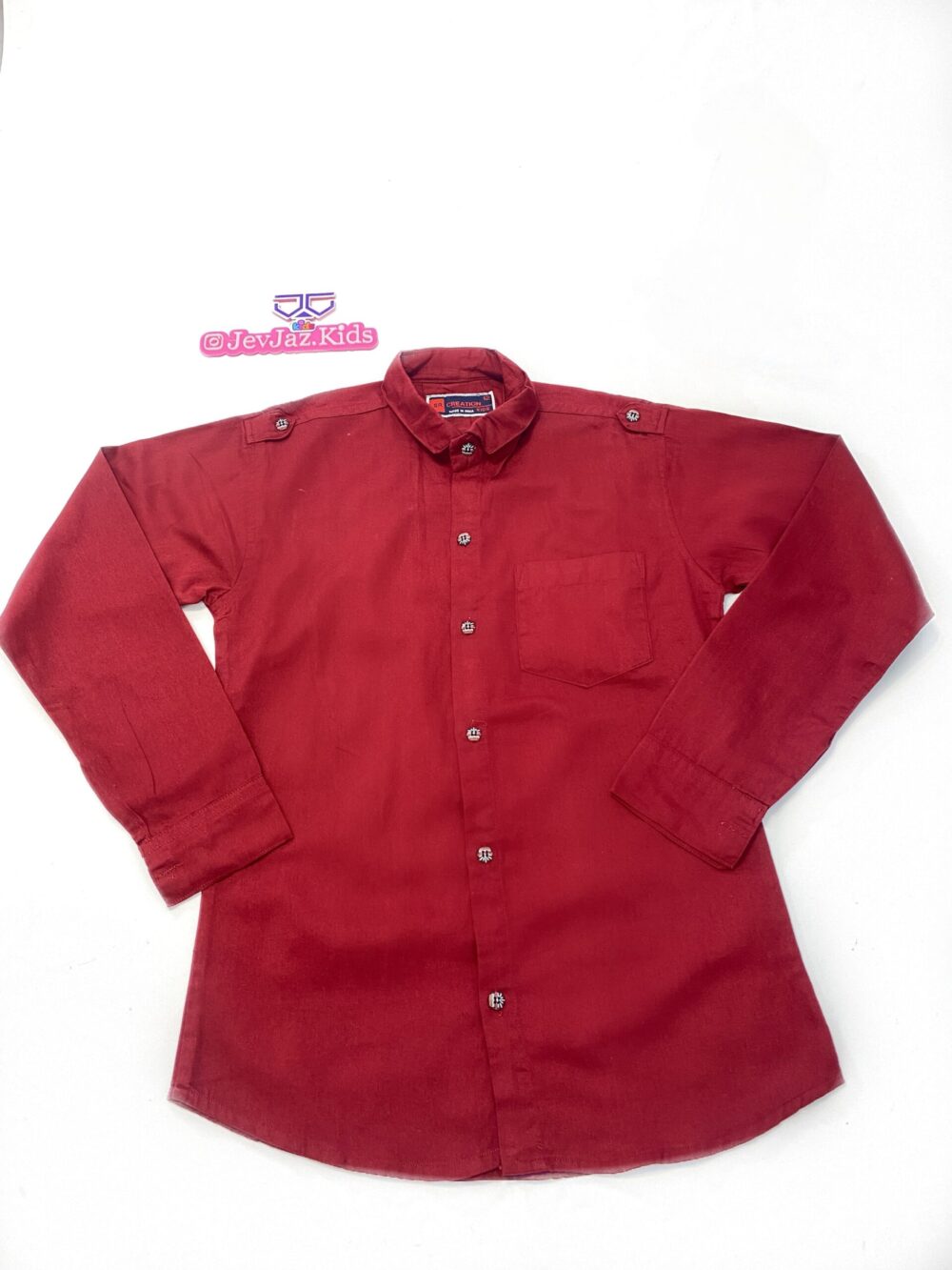 SR PLAIN DRESS SHIRT LONG SLEEVE BUTTON DOWN (Red)