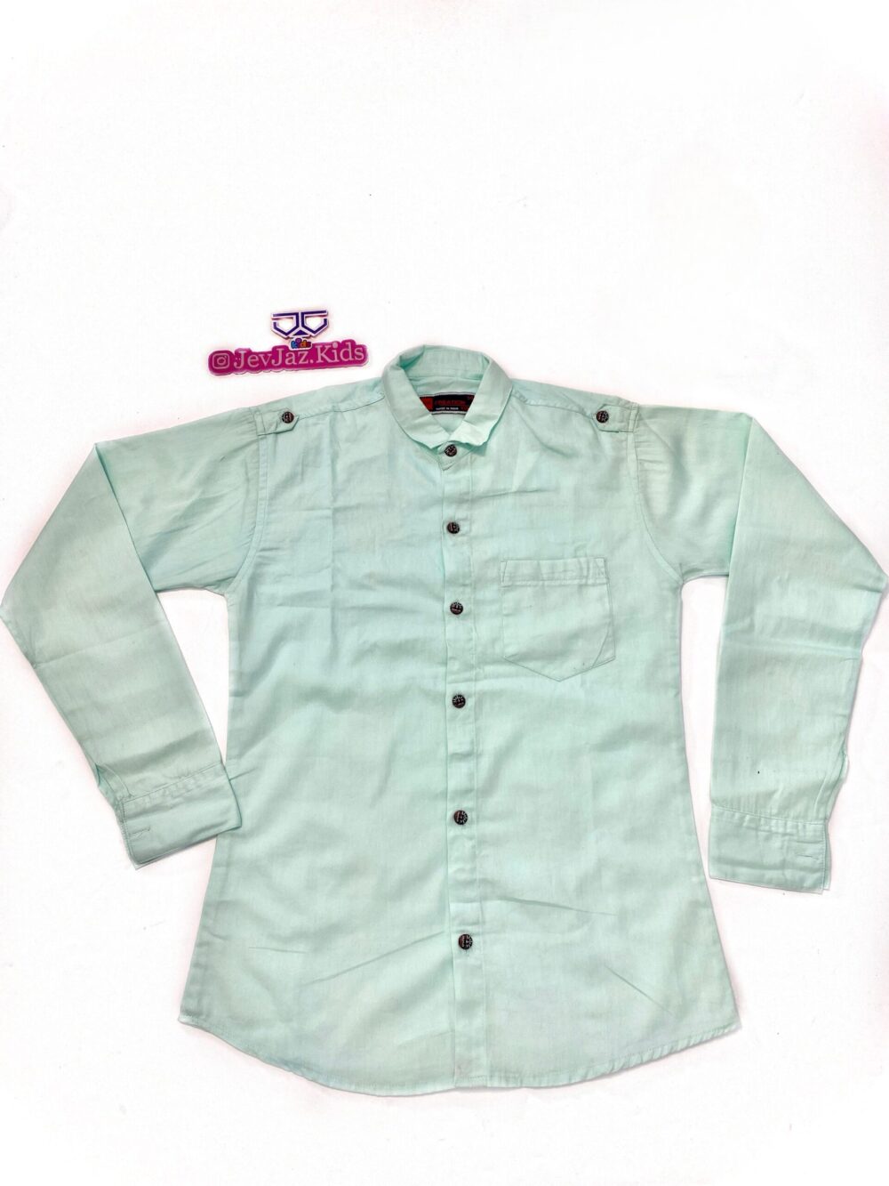 SR PLAIN DRESS SHIRT LONG SLEEVE BUTTON DOWN (GREEN)