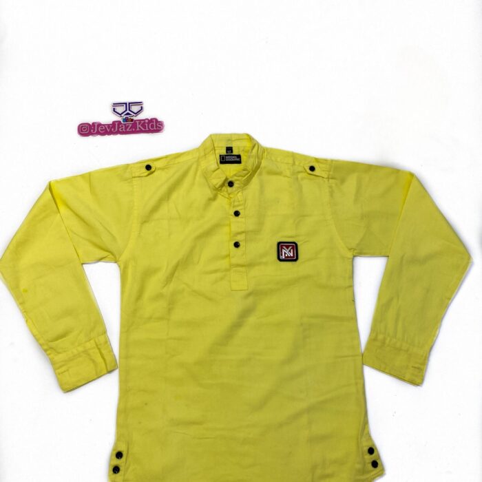 NATIONAL GEOGRAPHIC PLAIN SHIRT LONG SLEEVE BUTTON DOWN (Yellow)