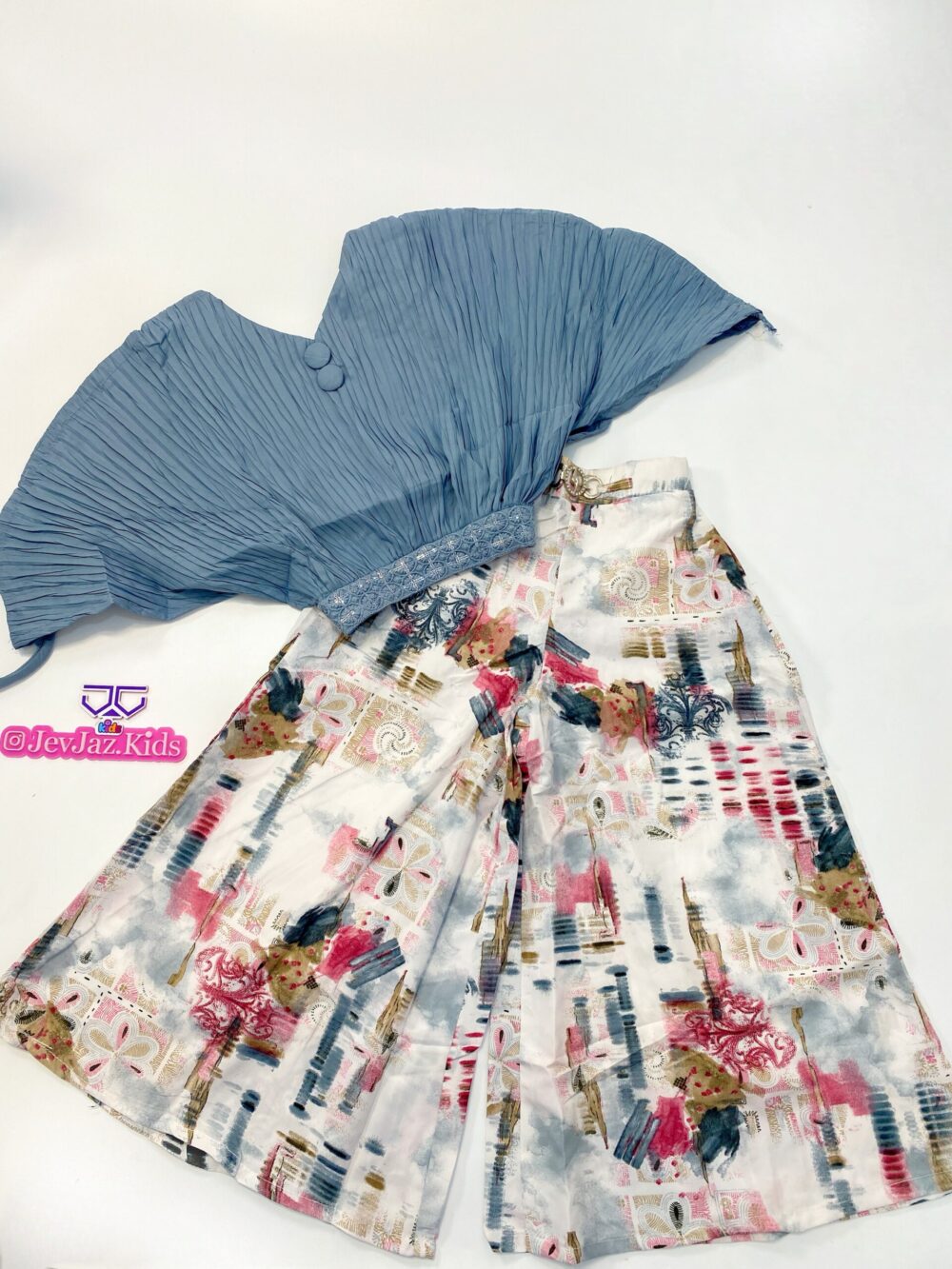 2PCS PLAIN AND PATTERN (Grey)