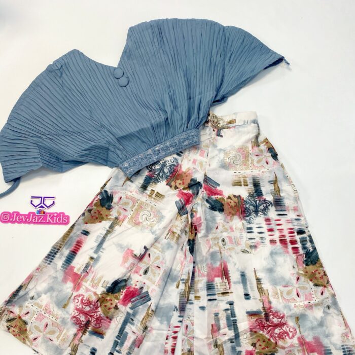 2PCS PLAIN AND PATTERN (Grey)