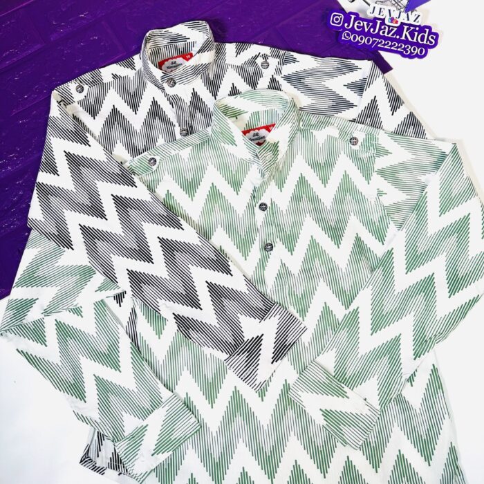 SR DRESS SHIRT LONG SLEEVE BUTTON DOWN GREEN STRIPE
