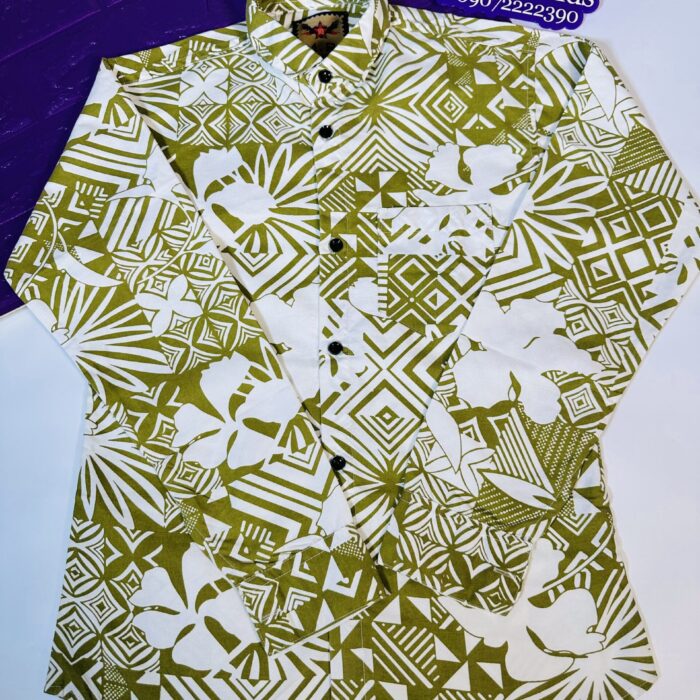 SR FLORAL DESIGNER DRESS SHIRT LONG SLEEVE BUTTON DOWN