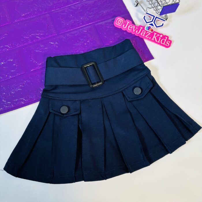 PLEATED SKIRT (Navy Blue)
