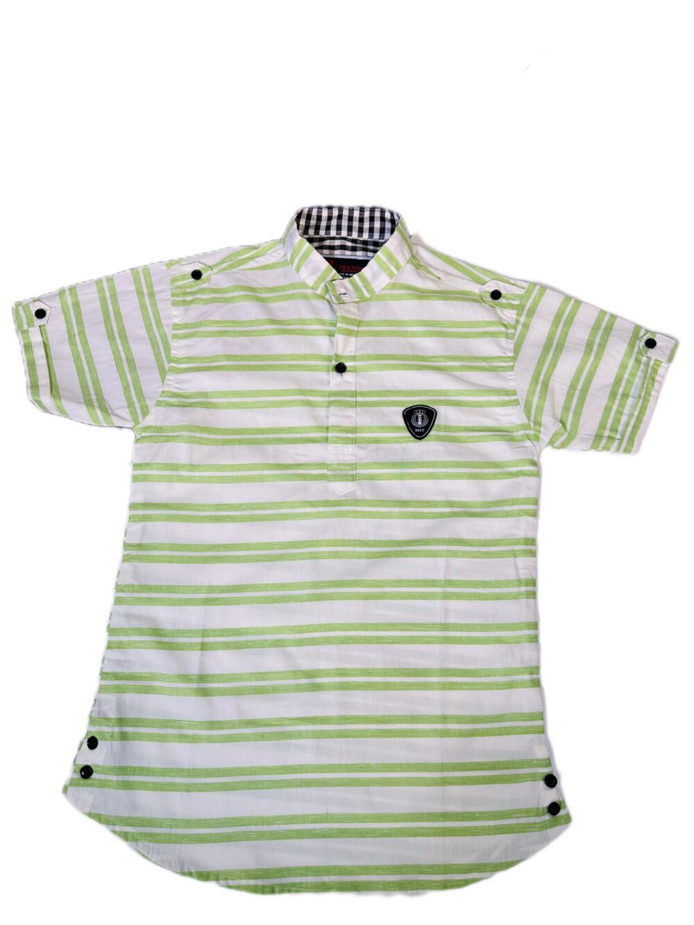 SR HORIZON STRIPE SHIRT (GREEN)