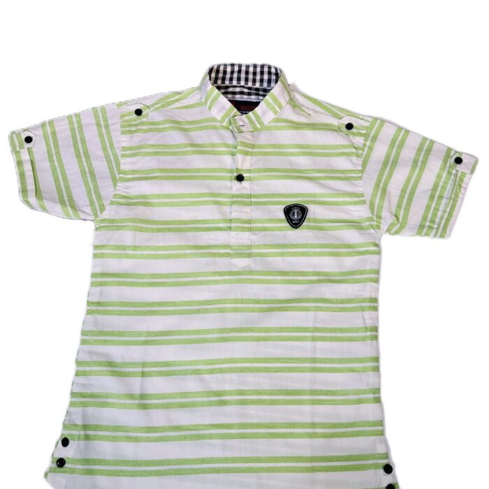 SR HORIZON STRIPE SHIRT (GREEN)