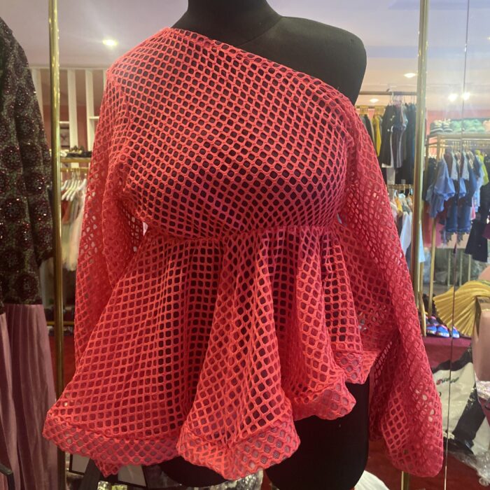 NET PINK TOP LONG SLEEVE