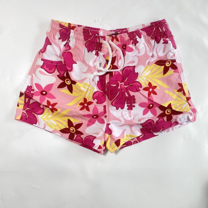 PINK/YELLOW WHITE FLORA SWIM SHORT