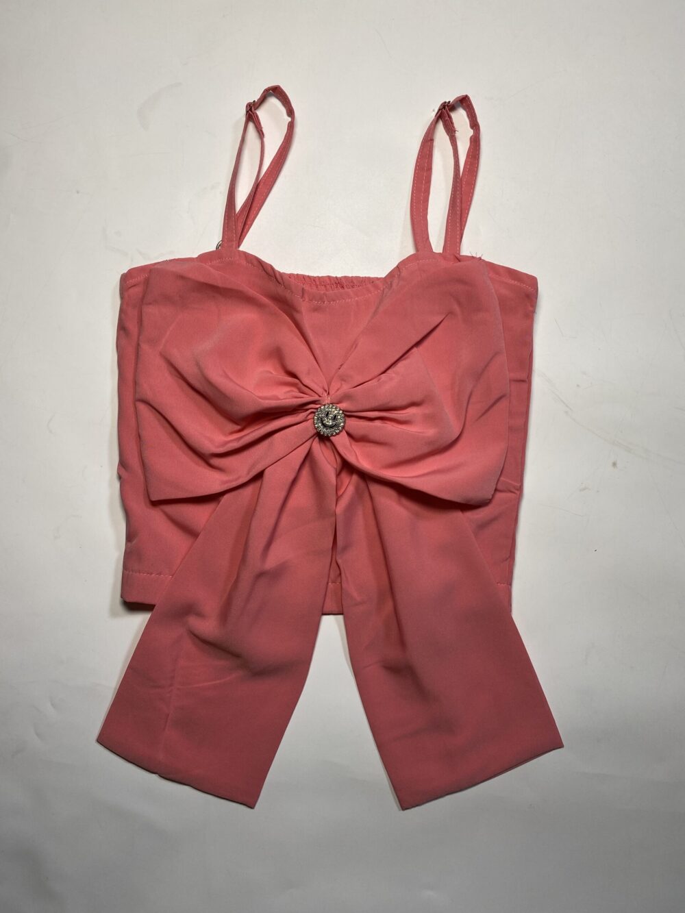 BOW CROP TOP MONO SLEEVES
