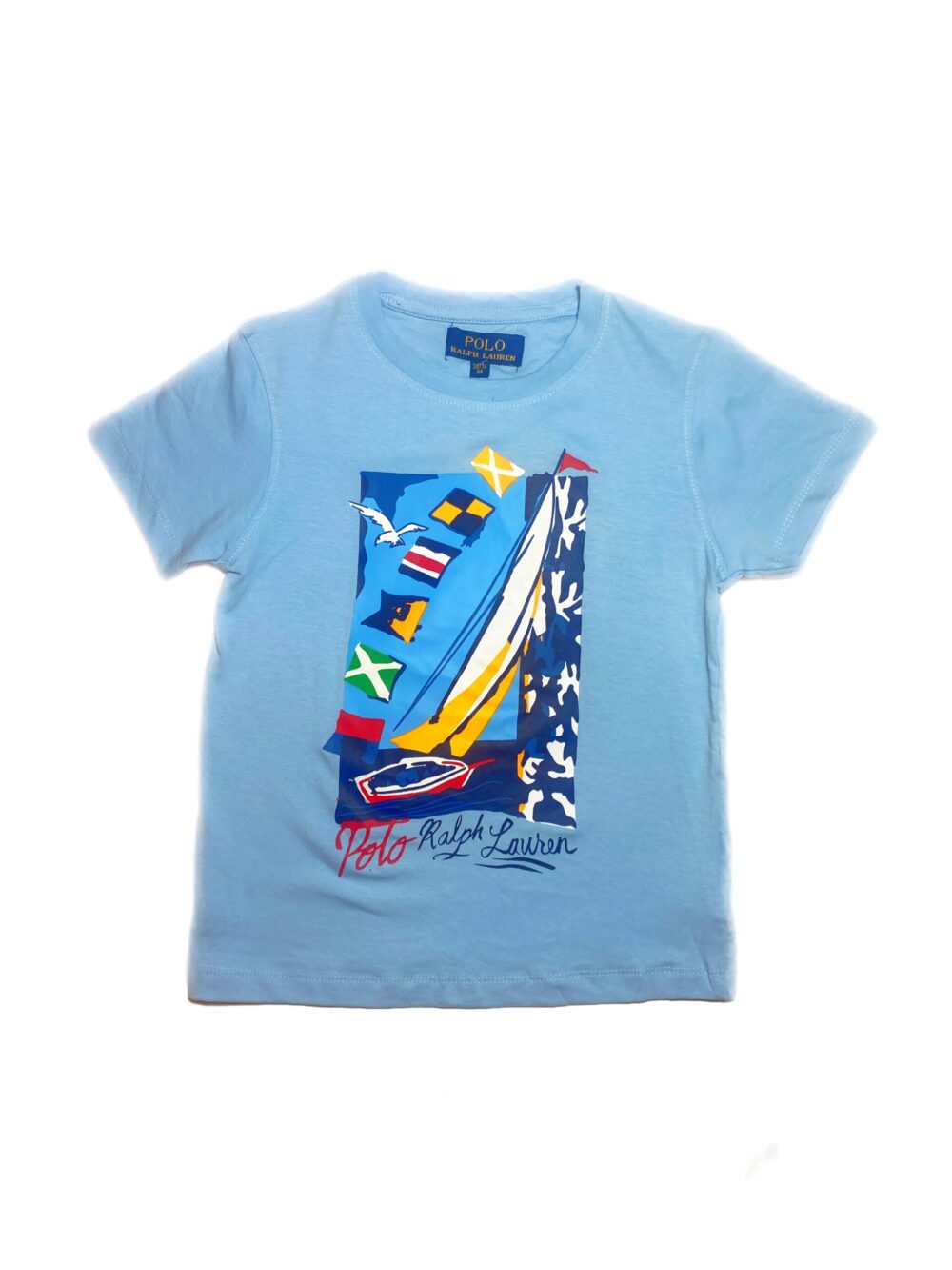 RALPH LAUREN ROUND-NECK POLO BLUE