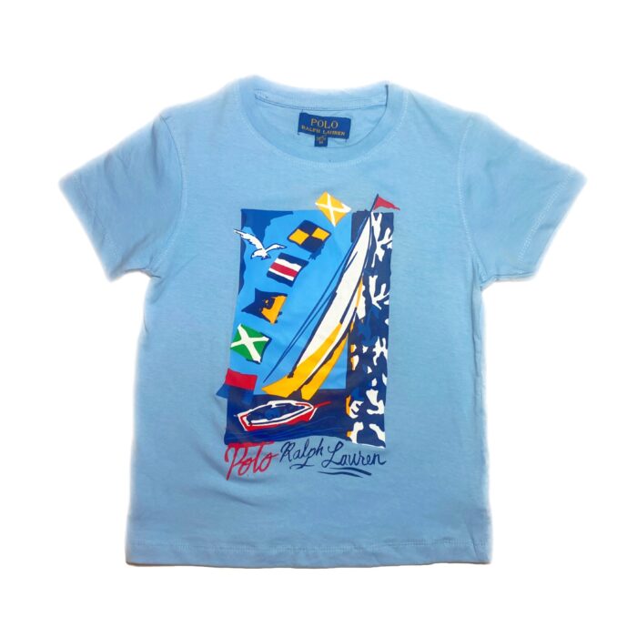 RALPH LAUREN ROUND-NECK POLO BLUE